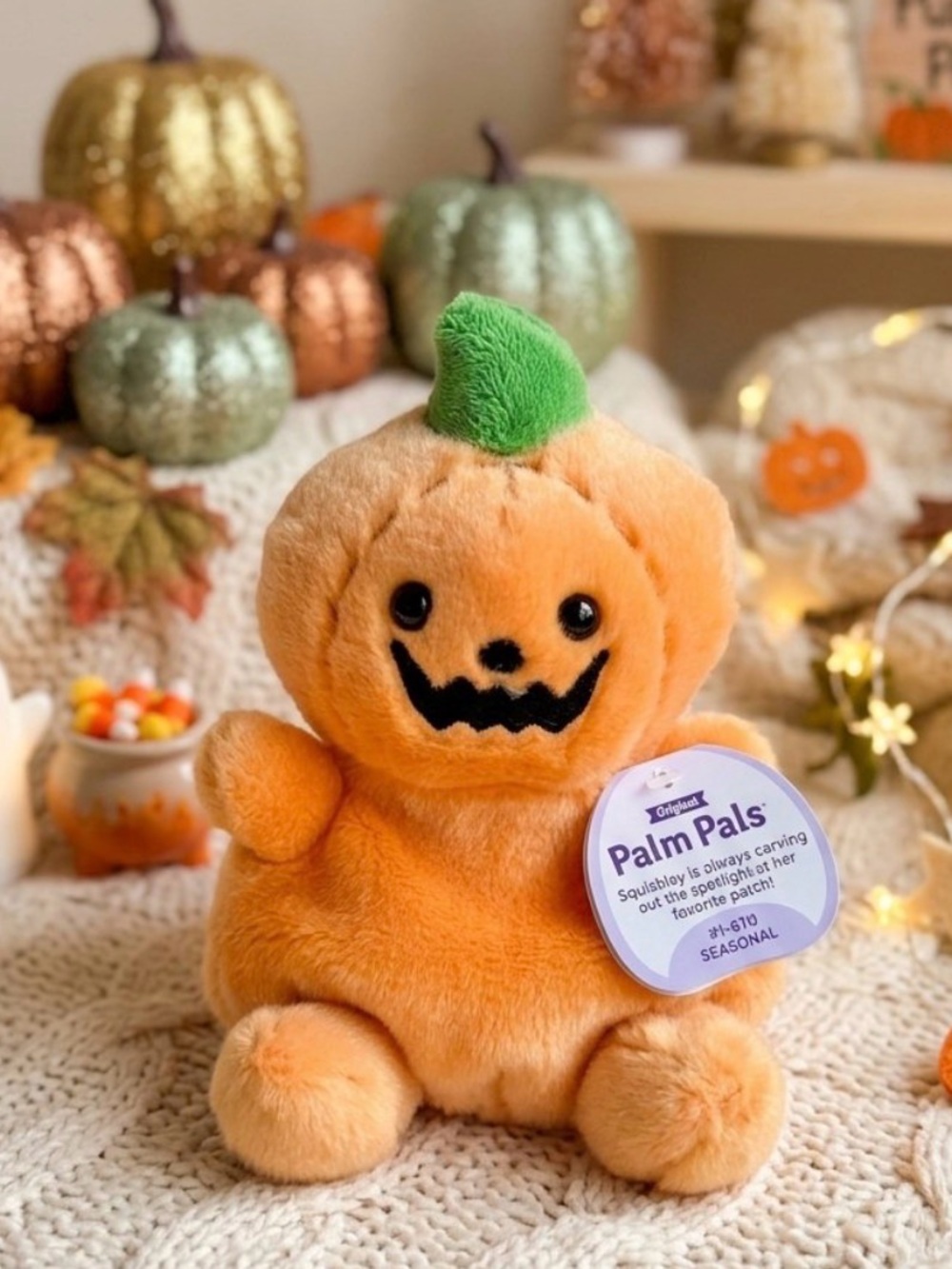 Plush Pumpkin Toy Stuffie - Palm Pals Halloween